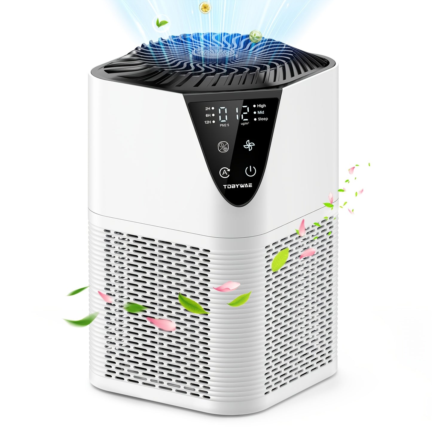 Air Purifiers for Large Rooms up to 1076 Sqft, H13 True HEPA Filter with Scented Sponge, 25dB Quiet Air Purifier for Bedrooms and Homes