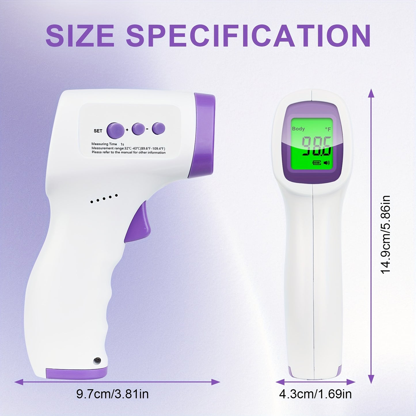 Non-Contact Forehead Thermometer Digital Infrared – 1-Second Instant Reading, Fever Alarm, 3-in-1 Forehead & Object Mode, FSA HSA Eligible, Silent & Memory Mode, 3 Backlights