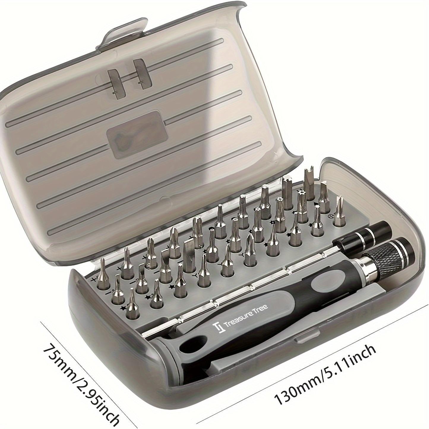 A Set of ALL-IN-ONE Precision Screwdriver Sets, with Magnetic Repair Tool Sets, Anti-Slip Portable Tool Sets, Ergonomic Handles, Suitable for Mobile Phones, Laptops, Watches, Electronic Products, Chrome Vanadium Steel, Spring Cleaning Precision Screwdrive