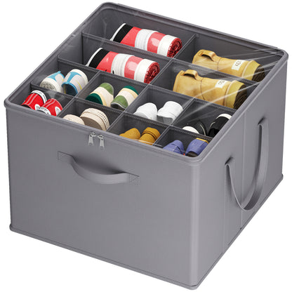 Large Shoe Box Storage Containers with Clear Cover and Reinforced Handles, Open Storage Bins,Shoe Storage Organizer for Closet, Fits 12-16 Pairs, Foldable Storage Bins Fit for Boots Heels Sneakers, 1/2/3 Pack