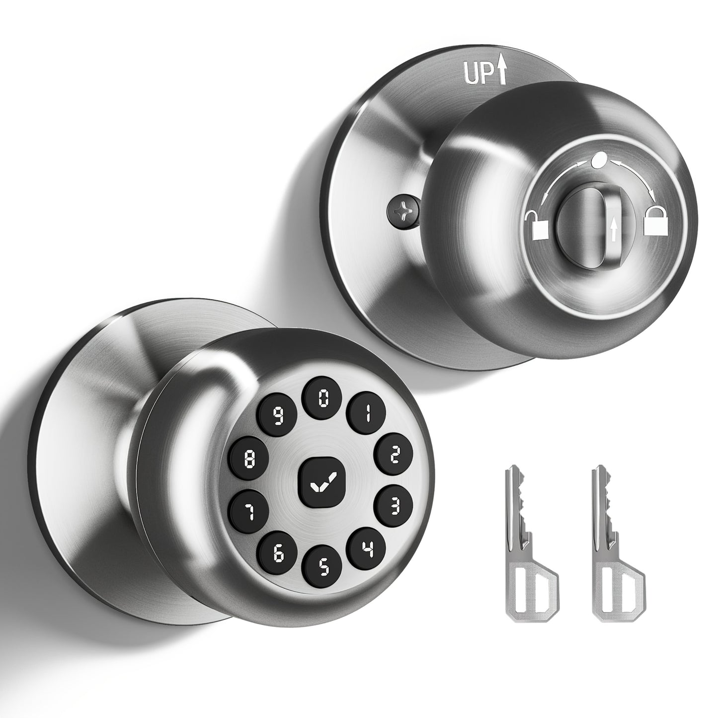 Christmas/New Year Gifts-Smart Door Locks - Bedroom Door Locks - 3-in-1 Smart Lock (APP + PIN + Key) - Wireless Design - Keyless Entry - Auto-Lock - Easy Installation - Durable Alloy Construction. The Perfect Gift for Your Family This Holiday Season.