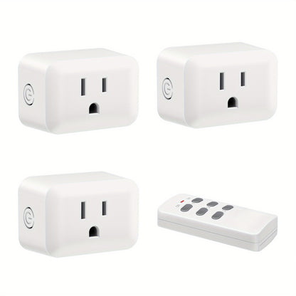 DEWENWILS Wireless Remote Control Outlet, Programmable And Expandable Electrical Outlet Switch, Wireless Remote Light Switch, 100FT Range, 10A