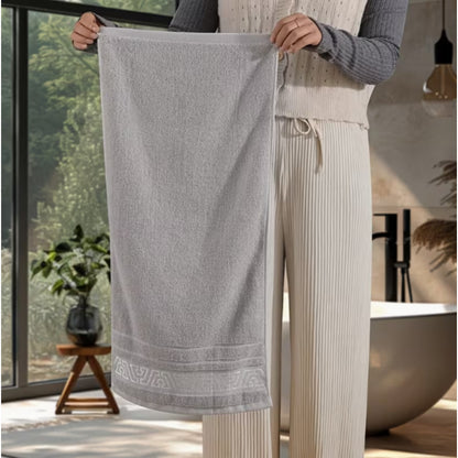 Luxury Bath Towel Set of 3 | Soft Microfiber Hand Towels, Quick Dry Absorbent Bathroom Towels, Coastal Pattern, 400 GSM, Spa Gym Home Decorative Towels for Adults