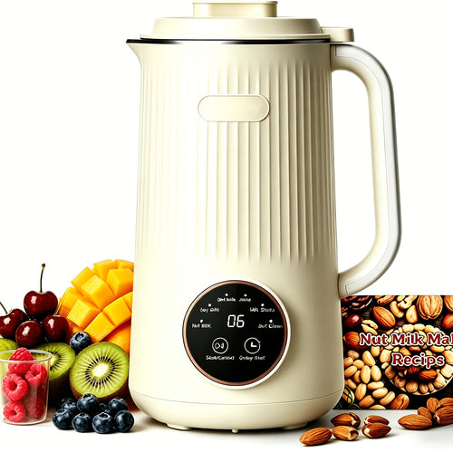 8in 1 Nut Milk Maker, 8 Blade 35oz Homemade Almond, Oat, Coconut, Soy, Plant Based Milks And Non Dairy Beverages, Soy Milk Maker Machine with Delay Start/Keep Warm/Self-Cleaning/Boil Water/blender/soy Milk Maker/