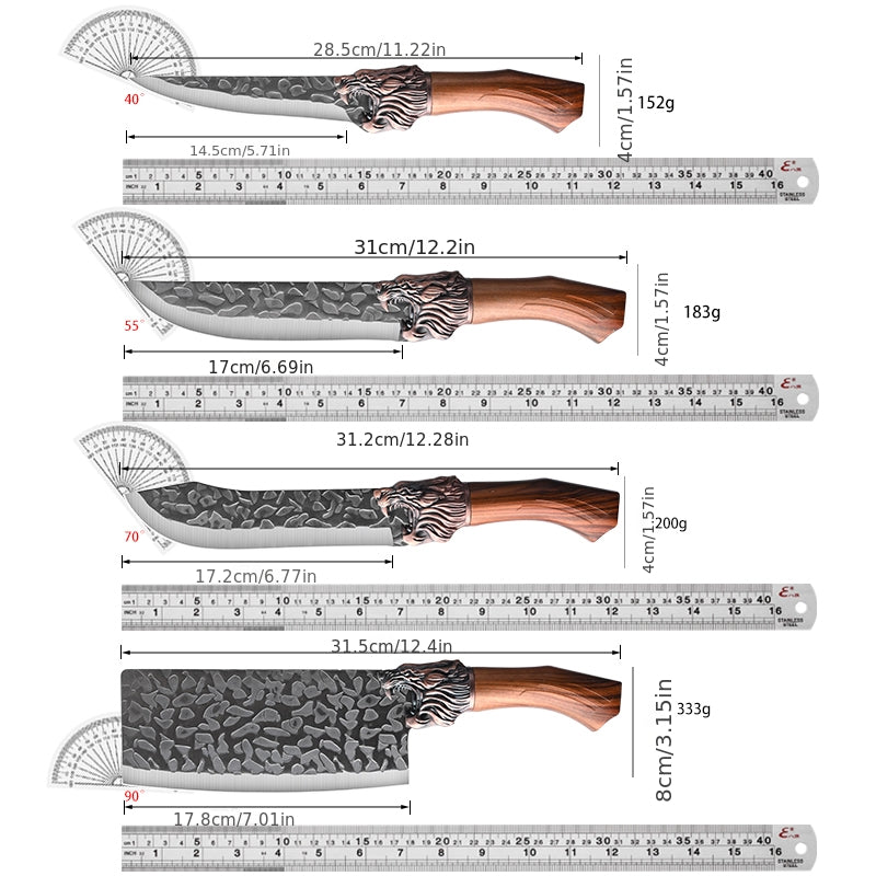 Professional Forged Stainless Steel Kitchen Knife Set, 7pcs/4pcs - Includes Boning Knife, Slicing Knife, Carving Knife, Fillet Knife, Butcher Knife, and Scissors. Suitable for Meat and Fish, Ultra-sharp and Durable Knives