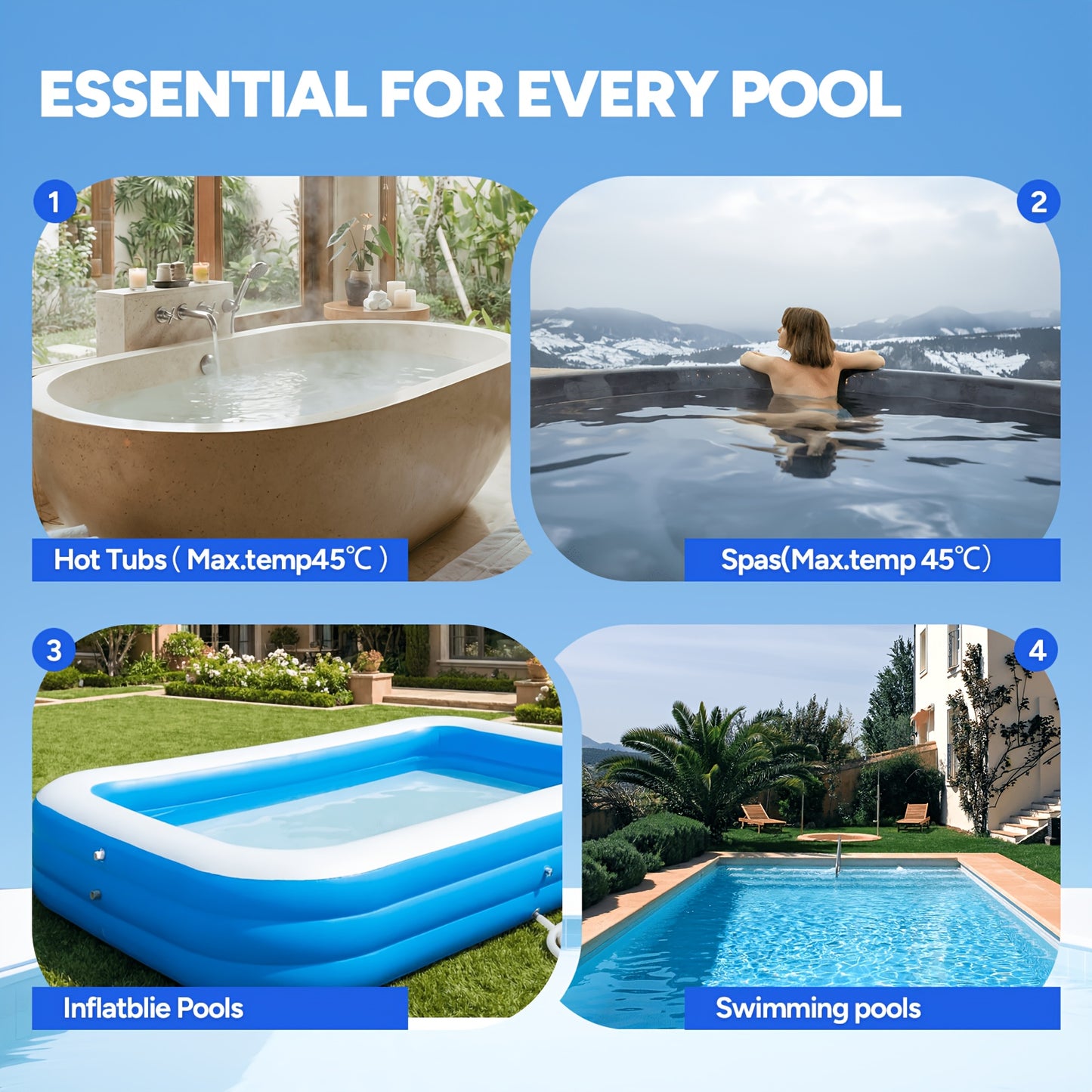 SYVIO Pro Cordless Pool Vacuum - 15.8 GPM Suction, 60 Min Runtime, Telescopic Pole, Handheld Rechargeable Pool Cleaner, for Inground Or Above Ground Pools, Ideal for Leaves, Insects, Branches, Summer Must-Have