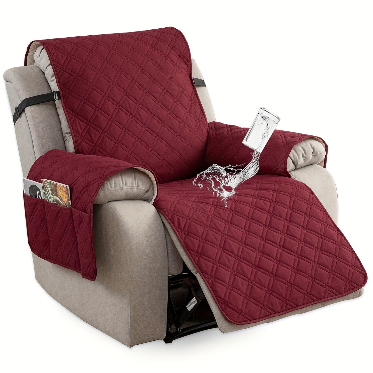 Multi-functional 23-inch Recliner Cover With Practical Pockets - Easy To Install, Scratch-resistant, Machine Washable, Suitable For Outdoor Use And Pet Protection, Easter Decoration