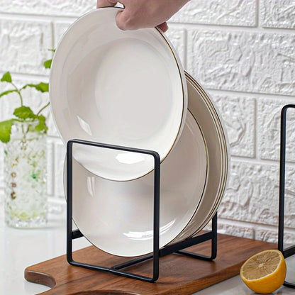 4pcs Stainless Steel Cabinet Dish Storage Rack And Dish Drain Rack-Space-Saving Dish Rack Storage, with Dish Rack, Dish Storage Rack, Cabinet Dish Storage Rack | Kitchen Countertop Drain Rack Included