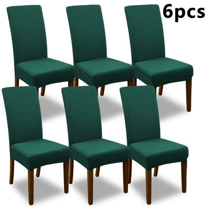 4pcs Set/6pcs Set Milk Elastic Home Kitchen Dining Chair Slipcover, Chair Cover, Furniture Protector For Wedding Office Living Room, Valentine'S Day Gift, Valentine'S Day Decorations