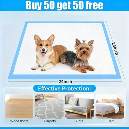 XL/XXL Large Adult Urine Pads (Fast Delivery) Buy 50 Get 50 Free, Thick High-Quality Super Absorbent Dog Pads, Suitable for Medium And Large Dogs, Large Pet Training Pads, Easy to Clean, Essential for Camping And Adult Bed Care, Ideal Christmas Gift