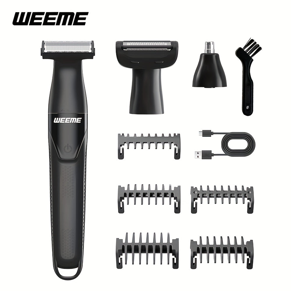 WEEME 3-in-1 Multi-Functional Electric Shaving & Trimming Device, Epilator & Shaver for Men & Women, Painless Hair Removal for Underarms Legs Arms Bikini Line Sensitive Areas, USB-Charging Personal Care Device