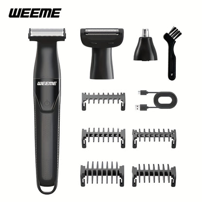 WEEME 3-in-1 Multi-Functional Electric Shaving & Trimming Device, Epilator & Shaver for Men & Women, Painless Hair Removal for Underarms Legs Arms Bikini Line Sensitive Areas, USB-Charging Personal Care Device