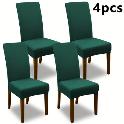 4pcs Set/6pcs Set Milk Elastic Home Kitchen Dining Chair Slipcover, Chair Cover, Furniture Protector For Wedding Office Living Room, Valentine'S Day Gift, Valentine'S Day Decorations