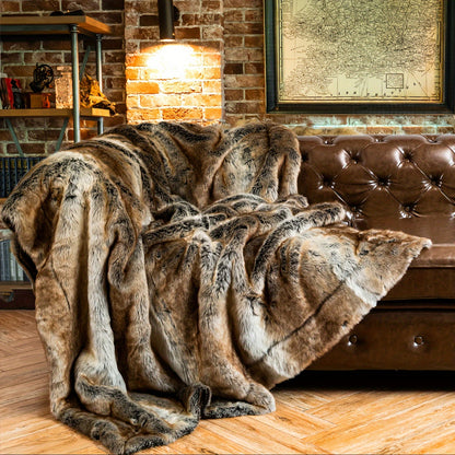 Long Hair Blankets for Couch, Bed, Super Soft, Fluffy, Elegant Thick Throw Blanket Reversible to Plush Velvet Throw