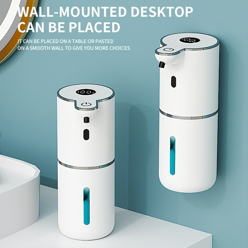DONASIRA Brand, Automatic Sensor Soap Dispenser Suitable for Kitchens, Bathrooms, Restrooms. The Rechargeable Model Can Be Conveniently Placed On Countertops Or Mounted On Walls, Offering Touch-free with A Large Capacity And 4 Adjustable Settings