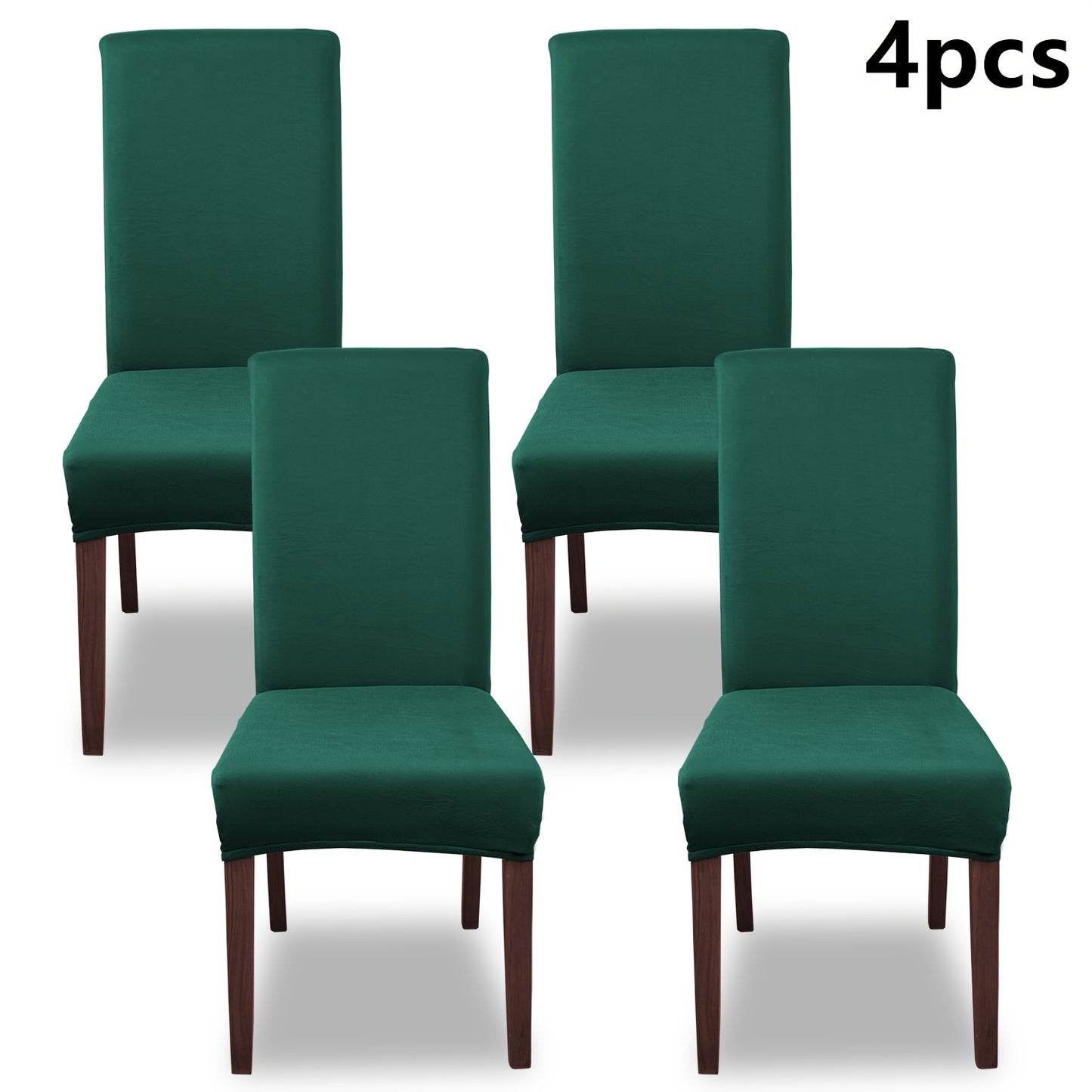 4pcs/6pcs Sliky Fiber Fabric Elastic Home Kitchen Chair Covers, 4/6pcs Set Milk Elastic Home Kitchen Dining Chair Slipcover, Chair Cover, Furniture Protector for Wedding Office Living Room Hotel, Home Decoration, Wedding Season