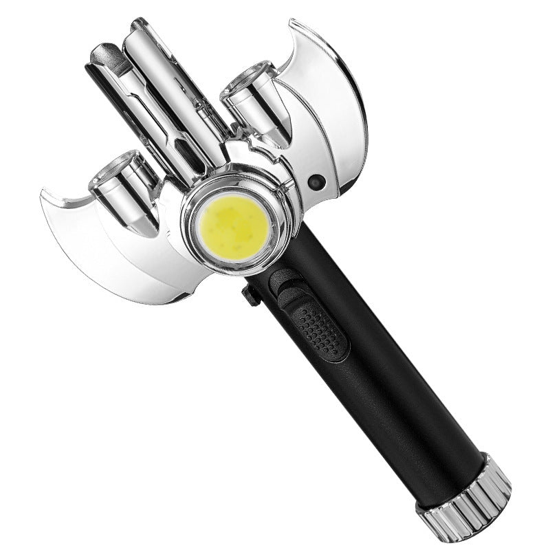 (Butane Not Included) Metal Large Torch Lighter, Jet Flame Torch Lighter, Multi-Purpose High-Power Flamethrower, Super Strong Outdoor Windproof Gas Lighter, Gas Lighter with COB Lighting, Suitable for Moxibustion Barbecue Baking Camping Lighter