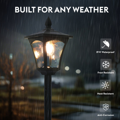 Solar Post Light, Warm White Light, Suitable for Outdoor Garden Decoration, 1pc IP44 Solar Pathway Light with Path Lighting and Festive Landscape Design - Perfect for Christmas and New Year Festive Atmosphere (60LM)