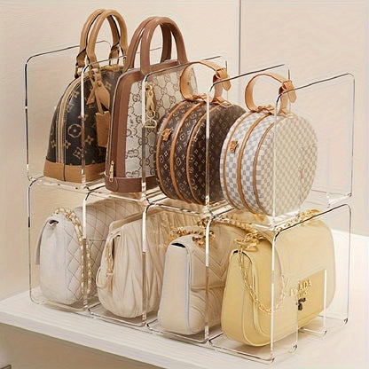 4-piece Transparent Bag Storage Magic, Plastic Partition Board, Wardrobe Classification Placement, Book Storage Shelf, For Home, Dormitory And Bedroom