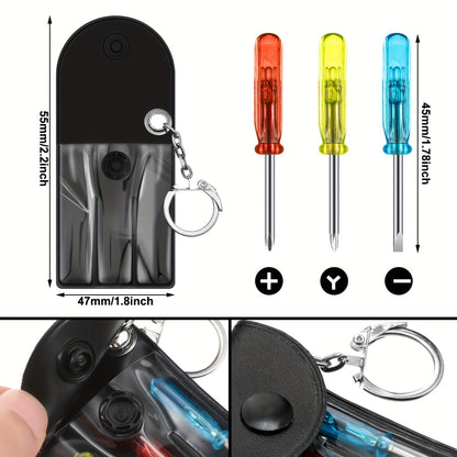 96pcs Bulk Mini Tape Measure & Screwdriver Keychain Tool Set with Mini Measuring Tape & Compact Screwdriver Suitable for Adult Men, Party Favors, Father' Gifts, DIY, Emergency Tool Kit