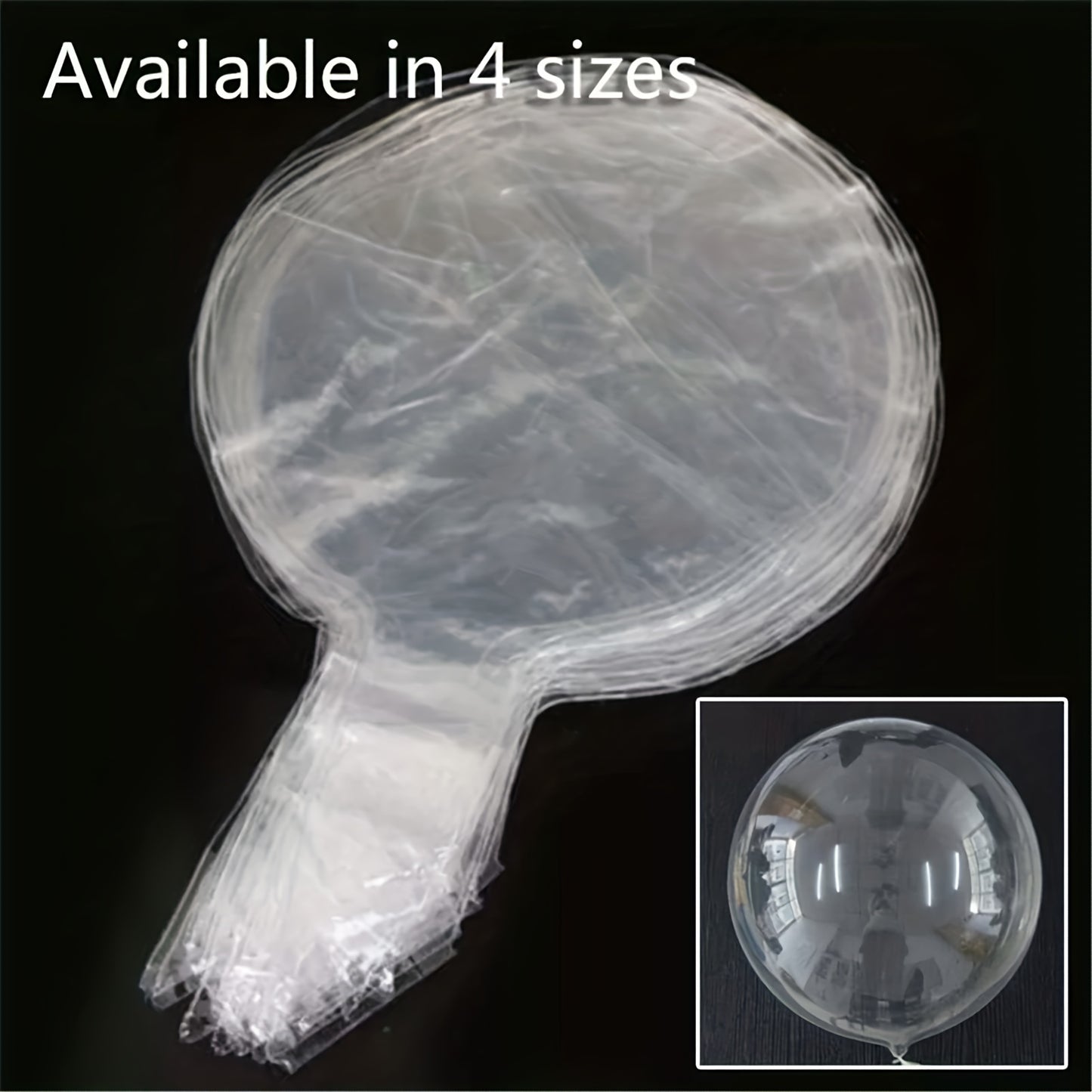 christmas 10-Pack Large Transparent Helium Balloons 18"/20"/24"/36" - Clear Party Decorations for Weddings, Birthdays, Christmas, Halloween, Mardi Gras - Helium-Ready with Sturdy Neck & Base, No Electricity Needed (LED String Not Included) - Durable