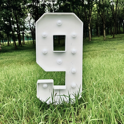 Warm White 3Ft/91.5Cm/36Inch Party Numbers - Birthday, Anniversary, Wedding Decorations, 3D KT Board 3Ft Tall Glowing Sign with Easy Snap Assembly (Battery Not Included)