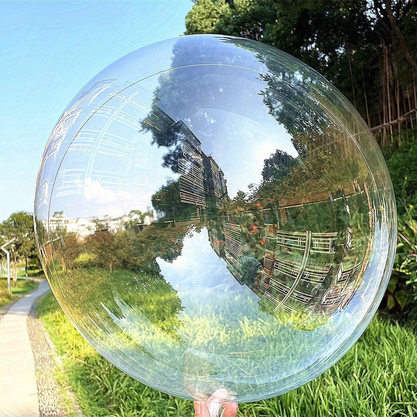 christmas 10-Pack Large Transparent Helium Balloons 18"/20"/24"/36" - Clear Party Decorations for Weddings, Birthdays, Christmas, Halloween, Mardi Gras - Helium-Ready with Sturdy Neck & Base, No Electricity Needed (LED String Not Included) - Durable