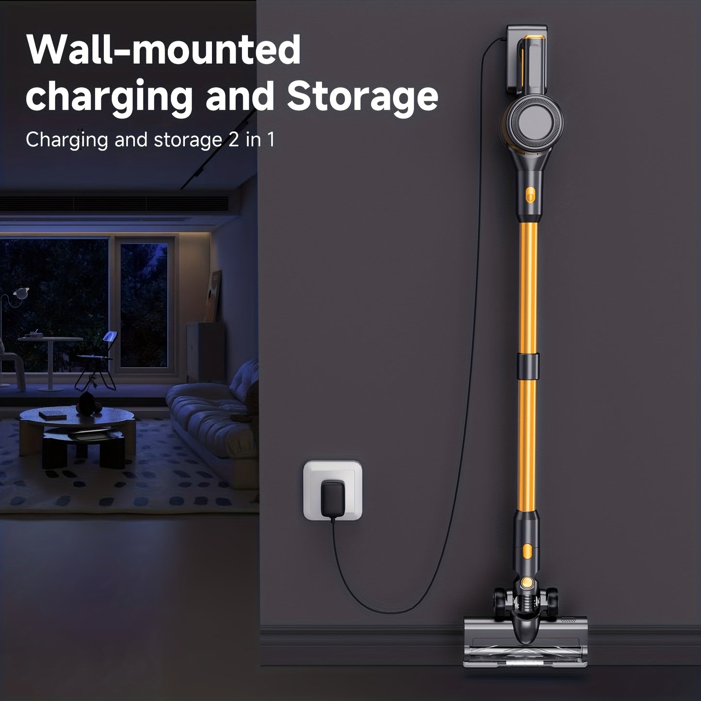 30-60Kpa Powerful Stick Vacuum, Up To 55Mins, Vacuum Cleaners For Home Anti-Tangled Lightweight Handheld For Hardwood Floor, Carpets, Pet Hair Includes Corded And Cordless Vacuum Cleaners