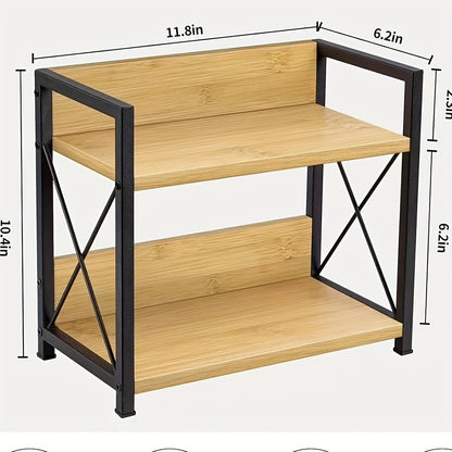 Kitchen Countertop Spice Rack, Ironwood Coffee Rack, Kitchen Counter Rack, Seasoning Storage Rack, Cosmetics Bathroom Storage Rack, Seasoning Storage Rack, Sturdy And Durable, Easy to Organize