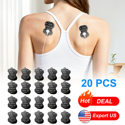 10/20/40/80pcs TENS&EMS Reusable Unit Replacement Pads - 35mm Snap Electrode Pads, Highly Conductive, Non-irritating Latex-free Gel, Reusable 30+ Times