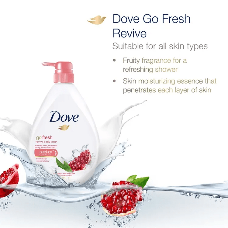 2 Pack Dove Body Wash Revive Pump 550 ml