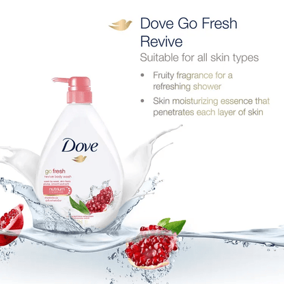 2 Pack Dove Body Wash Revive Pump 550 ml