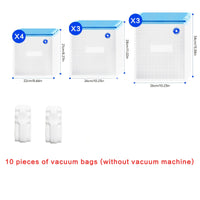 10 vacuum bags (excluding vacuum machine)
