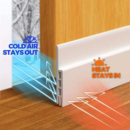1pc Silicone Door Draft Stopper, Under Door Draft Blocker, Insulator Door Sweep Weather Stripping, Noise Stopper, Strong Adhesive 39" Length