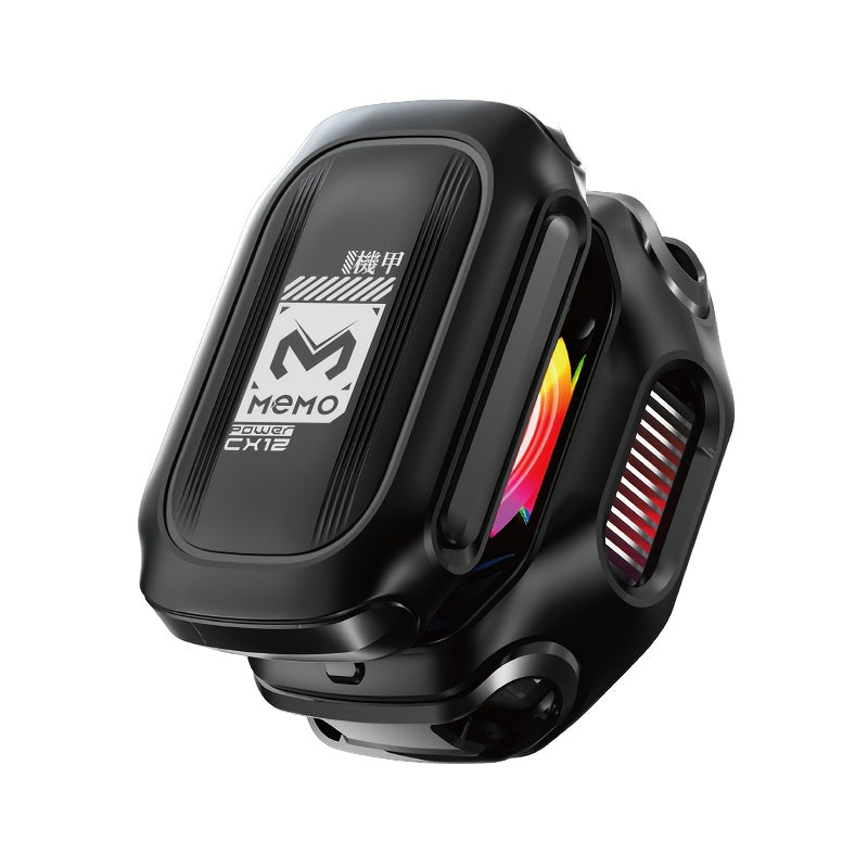 MEMO CX12 2025 New Mobile Phone Radiator, Magnetic Phone Cooler with Rechargeable Battery, Phone Cooling Fan with RGB LED Semiconductor Cooling, Phone Radiator with Temperature Display for Mobile Gaming, Tiktok Live Streaming