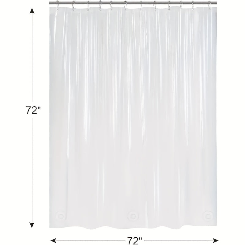 Bathroom Shower Curtain Plastic Shower Curtain Premium PEVA With Rust Proof Grommets Clear 8G Bathroom Accessories 72x72.