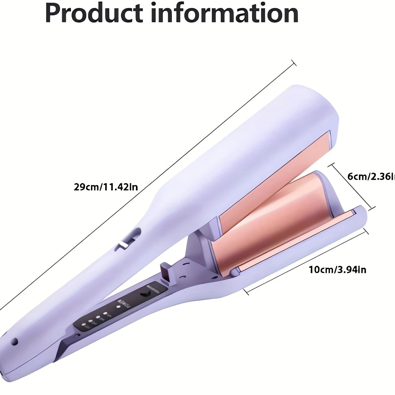 [US Standard] Curling Iron, 32mm Deep U-shaped Wave Curler, Fast Heating, Adjustable Temperature, Anti-Scald Design - Pink/Purple, Ideal Holiday and Valentine's Day Gift, Salon-Grade Styling Tool, Can Create Long-Lasting Waves