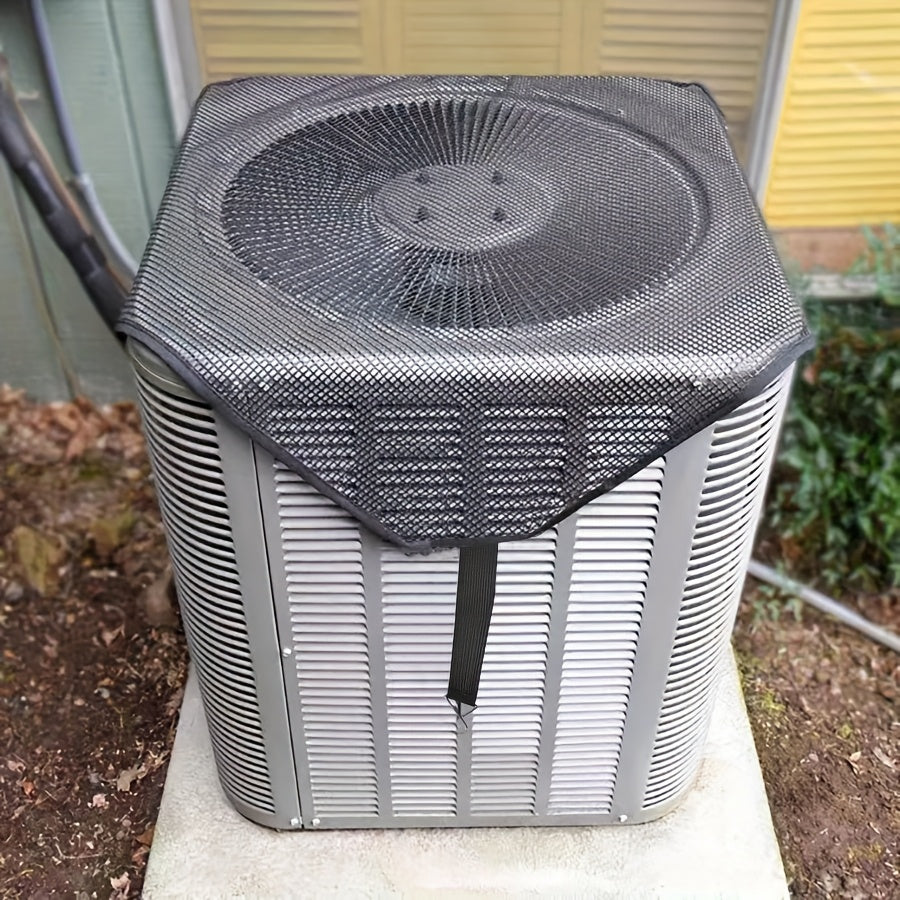 1pc Premium Outdoor Air Conditioner Cover - Super Durable, Water Resistant, Windproof - Dust & Cold Air Barrier with Breathable PVC Mesh Ventilation