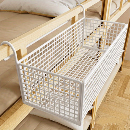 Cast Iron Door Back Hanging Basket - Black Woven Mesh Storage Rack, Sturdy Metal Frame And Safety Hanging Mechanism, Space-Saving Multi-Functional Shelf, Suitable for Dormitories, Bedrooms, Wardrobes - 11 Holiday Gifts, Shelf Basket, Shelf Baskets