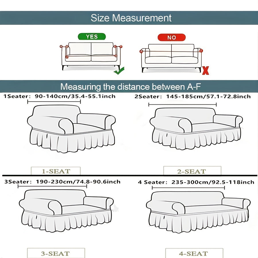Stretch Seersucker Sofa Cover Solid Color Elastic Band Closure Machine Washable Slipcover for Armchair Loveseat 1 2 3 4 Seater - 8 Colors Home Wedding Decor