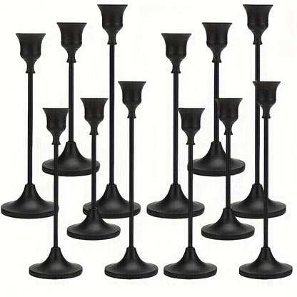 12pcs/6pcs Metal Bell Candlestick, Christmas, Halloween Table Decoration, Candlelight Dinner Photo Props, Anniversary Wedding Decoration, Home Hotel Decoration, Birthday Gift, Suitable for Table Center Decoration, Wedding, Catering, Party (Without Candle)