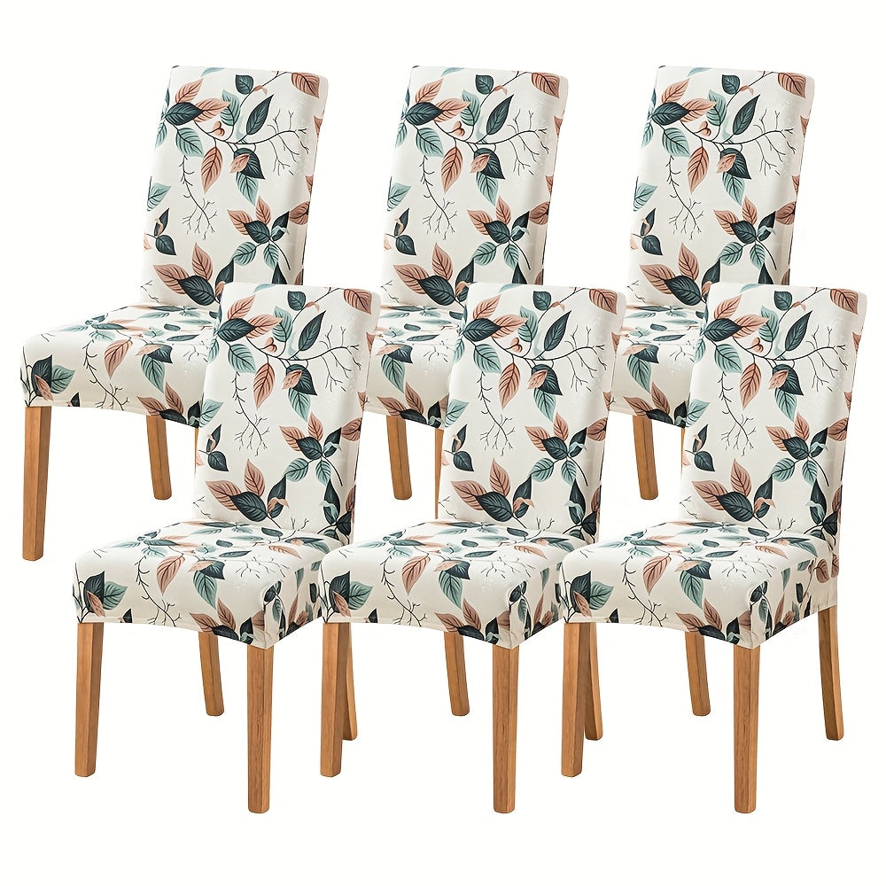 Chair Covers Slipcovers Set Of 4 And 6, Spandex Super Fit Stretch Removable Washable Kitchen Parsons Protector for Dining Room, Hotel, Ceremony