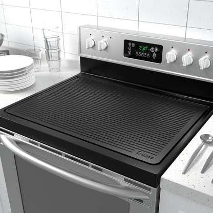 Oversized Thick Silicone Cover for Stove Tops, Measuring 75.7X53.2Cm (29.8X20.8In), Featuring Anti-Slip Stripes And Made from Quiet Material, Suitable for Kitchen And Restaurant Use Dish Drying Mats