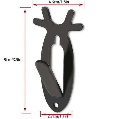 5pcs Retro Deer Head Wall Hooks | Steel Wall Mount Decor | Easy Install | For Bathroom, Bedroom, Balcony | Home Decoration