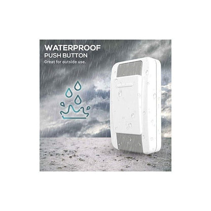 Wireless Doorbell Waterproof, Operates at 100 Meters, 36 Chimes & Adjustable Volume, 1 Receiver & 1 Remote Push Button Transmitter