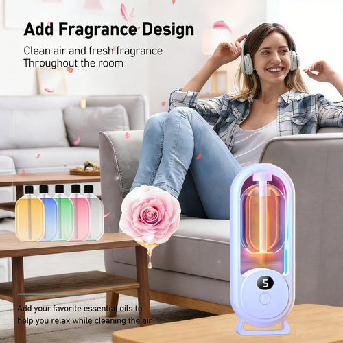 4pcs Set: Home Aromatherapy Diffuser, Large-capacity Humidifier, Includes 5 Essential Oils. Suitable for Hotel, Spa, and Yoga Room Use. Aroma Diffuser with 5 Humidifier Settings, Ideal for Bedroom and Home Relaxation. Compact Design