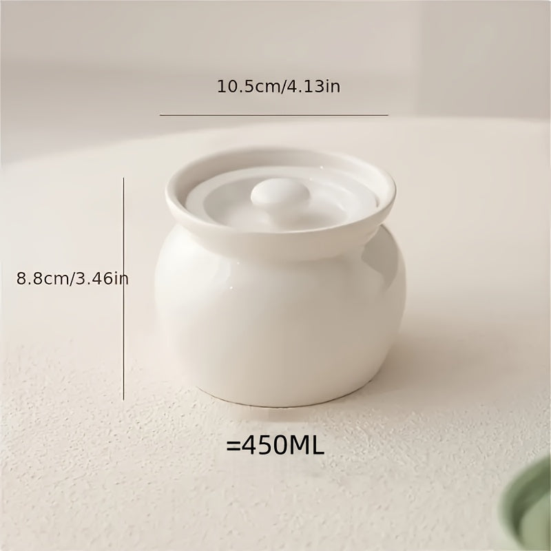 Ceramic Water-Separated Stewing Pot Household Steaming Pot Stew Pot Soup Clay Pot Soup Clay Pot One Person Stewing Pot