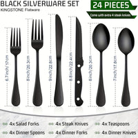 Black 24 pieces/set