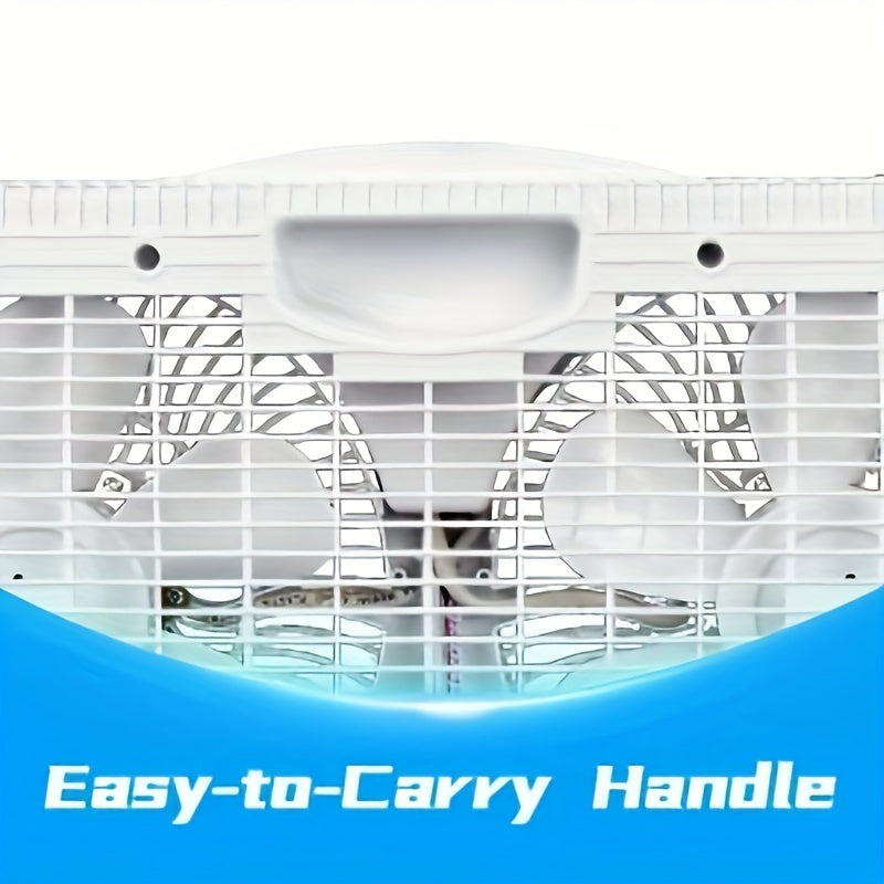 Window Fan Twin 9-Inch with Remote Control, Reversible Airflow Blades In/Out Exchange, 3 Speed Settings, Built-In Extender Panels, Quiet Digital Window Fan for Bedroom Home Office, White