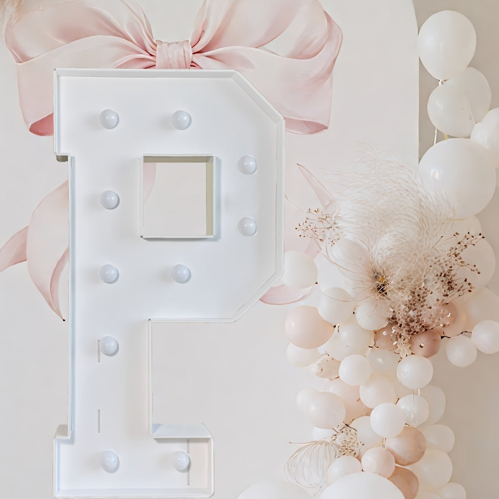 Cool White - 3ft Tall Marquee Letters Frame Cool Lighted Letters - /LOVE/HBD DIY Displays for Weddings, Proposals & Celebrations Wall Pediments KT Board